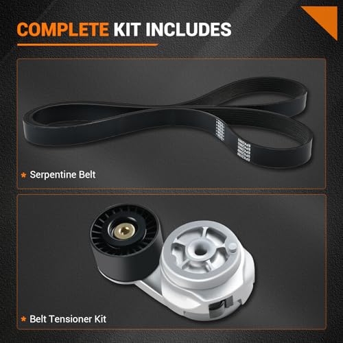 Tecoom Automotive Replacement Serpentine Belt Tensioner Idler Pulley Set - size: 90K-38157A