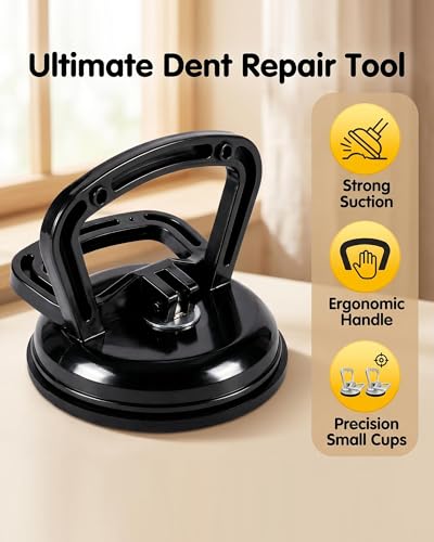 3 Pack Metal Dent Puller,Car Dent Puller ,Heavy Duty Metal Car Dent Repair Kit,Upgraded Aluminum Alloy Dent Pulle,Paintless Dent Repair Tools for Car Dent ,Glass, Tiles Lifting and Objects Moving - size: 3PCS Metal Suction Cup