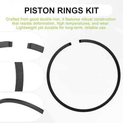 M METERXITY 2-Pack Engine Piston Rings Kit, 41mm x 1.2mm Thick Ductile Iron Piston Ring Set Standard Replacement for Small Engines/Motors/Machinery [Black] - size: 41mm x 1.2mm