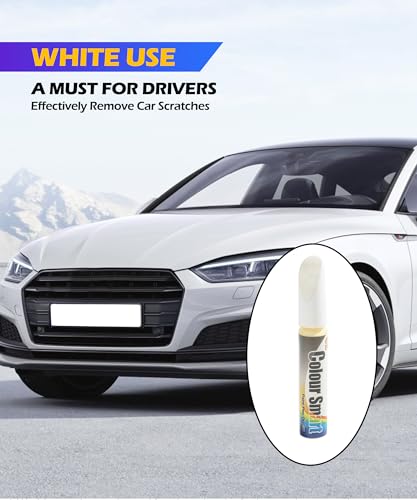 SCUARI Touch Up Paint Pen,Car Paint Pen,Car Paint Scratch Repair,Car Accessories Car Scratch Remover Pen,Car Touch Up Paint,Car Paint Scratch Repair,Paint Pen for Cars Paint Scratch Repair (White) - color: White