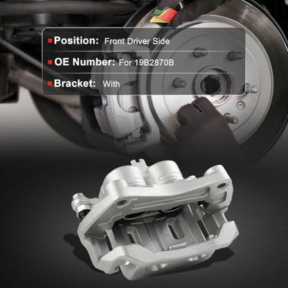 cciyu Front Left Disc Brake Caliper Assembly With Bracket 19B2870B - size: Front Left[19B2870B]