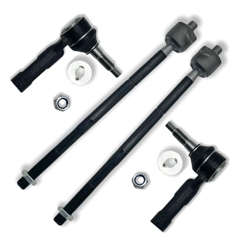 4pcs Front Inner & Outer Tie Rod Ends Kit | Replace EV800963 ES800986