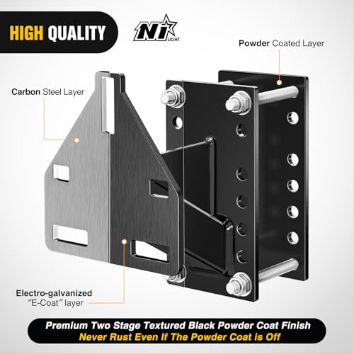 Nilight Spare Tire Carrier 3-Nuts Design Fits 4 & 5 & 6 Lugs Wheels - color: 3-Nuts Design Spare Tire Carrier