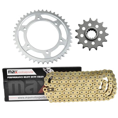 Max Motosports Gold O-Ring Chain Sprocket Kit Fits Yamaha MT09 XSR900 - color: Gold
