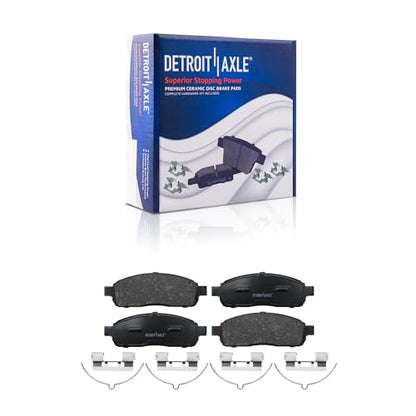 Detroit Axle - 4pc Brake Pads for 2009 Ford F-150, 4 Front and Rear Ceramic - size: 4P280004/Kit