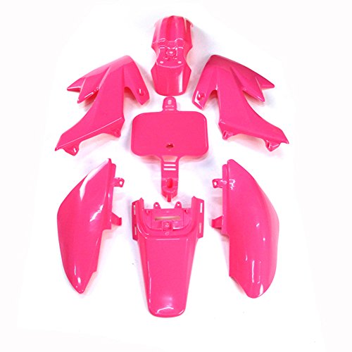 Pink Body Work Plastic Fender Fairing Kit For Honda XR50 CRF50 Chinese 50cc 90cc 110cc 125cc 140cc 150cc 160cc Dirt Pit Bike - color: pink