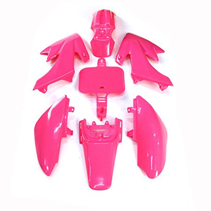 Pink Body Work Plastic Fender Fairing Kit For Honda XR50 CRF50 Chinese 50cc 90cc 110cc 125cc 140cc 150cc 160cc Dirt Pit Bike - color: pink
