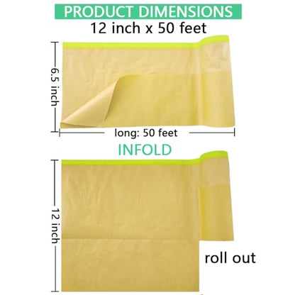 NETEHA 2 Rolls 12inch x 50feet Masking Paper with 1pcs Dispenser