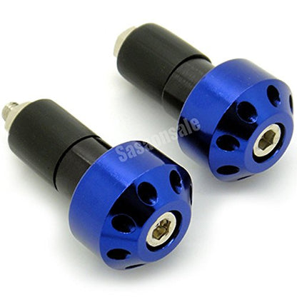 [GT-Speed] Compatible/Replacement for Motorcycle Bar Ends 7/8" Handlebar Grips Plug, Fits Honda Kawasaki Suzuki Yamaha BMW KTM Ducati Triumph (Read Product Description for Model & Year Specification) - color: Blue