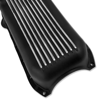 Finned Black Oil Pan for Chevy SBC 265 283 305 350 400 1955-1979 - color: Black, size: 1955-1979 SBC