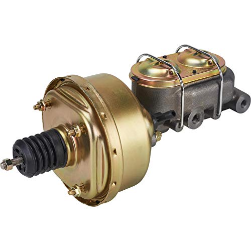 Single 7 Inch Brake Booster Master Cylinder Combo, 1 Inch Bore, Universal