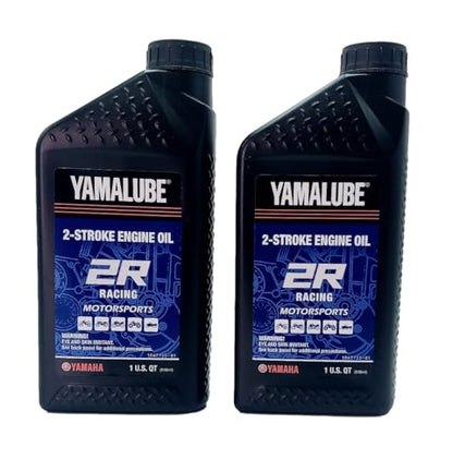Yamaha Yamalube Racing 2R 2 Stroke Engine Oil- 2 Quarts, #LUB-2STRK-R1-12 - size: 2 Quarts