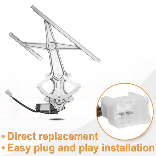 NPAUTO Front Left Driver Side Power Window Regulator with Motor Replacement for 03-08 Toyota Corolla 2003 2004 2005 2006 2007 2008, 741-505 - style: Front Driver Side