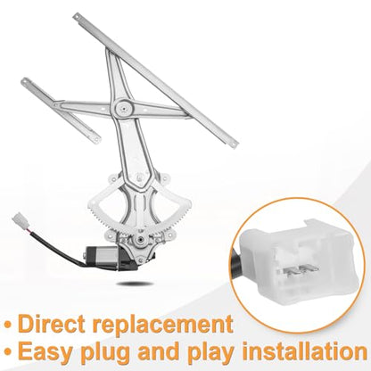 NPAUTO Front Left Driver Side Power Window Regulator with Motor Replacement for 03-08 Toyota Corolla 2003 2004 2005 2006 2007 2008, 741-505 - style: Front Driver Side