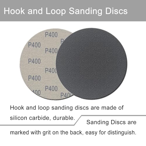 6 Inch 50 Pcs Wet Dry Hook and Loop Sanding Discs, No Hole, 600 Grit - style: Grit 600