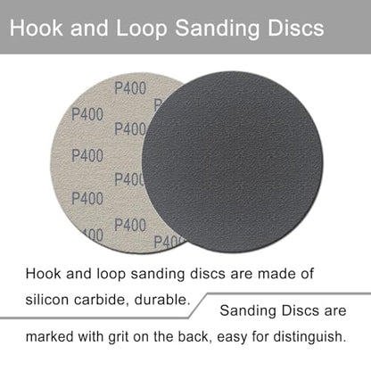 6 Inch 50 Pcs Wet Dry Hook and Loop Sanding Discs, No Hole, 600 Grit - style: Grit 600