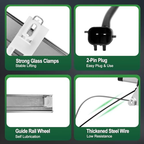 MOCA 748-568 Rear Right Power Window Regulator Motor Assembly Fit 2002-2007 Jeep Liberty 2.4L 2.8L 3.7L