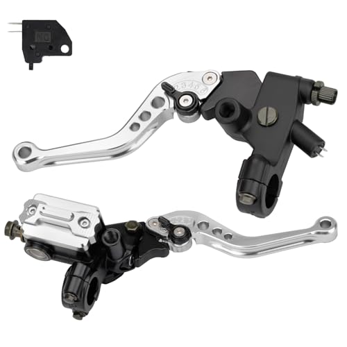 Motorcycle 7/8" 22mm Handlebar Brake Master Cylinder Clutch Lever - color: Silver
