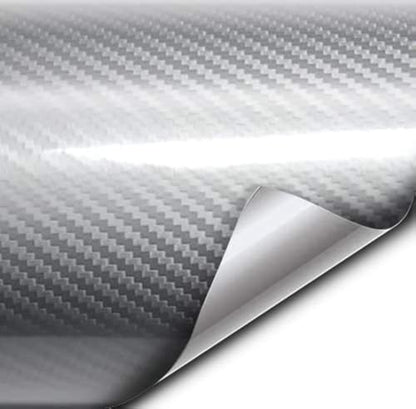 VVIVID Epoxy High Gloss Carbon Vinyl Automotive Wrap Film DIY Easy to Install No Mess (2ft x 5ft, Silver) - color: Silver, size: 2ft x 5ft