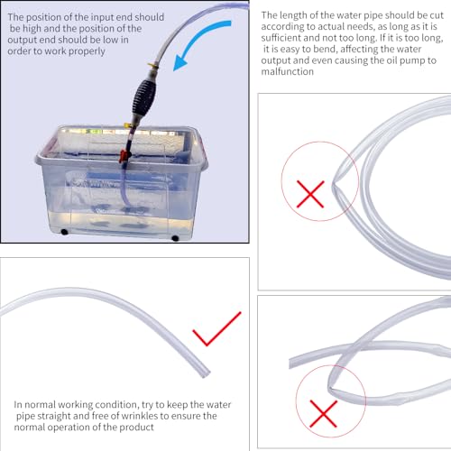 Multifunction Liquid Sucker Pump High Flow Manual Fuel Pump 9.8 Ft Hose -Portable Hand Siphon Transfer Pump Kit fit for Gasoline Oil Diesel Water Liquid Fluid