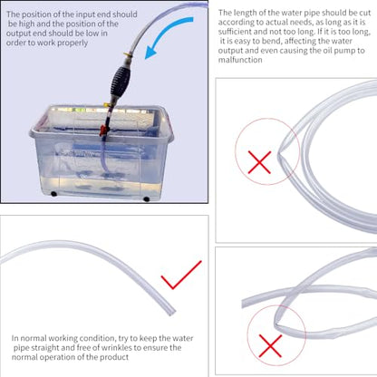Multifunction Liquid Sucker Pump High Flow Manual Fuel Pump 9.8 Ft Hose -Portable Hand Siphon Transfer Pump Kit fit for Gasoline Oil Diesel Water Liquid Fluid