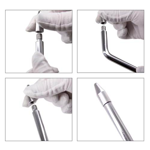 Dent Repair Tools 6 Pieces of Dent Removal Rods with Awl Head Paintless Dent Removal Kit Car Auto Body Dent Removal of Hail Dents and Door Ding (6 PCS Rod 21 PCS Pen) - style: 6PCS