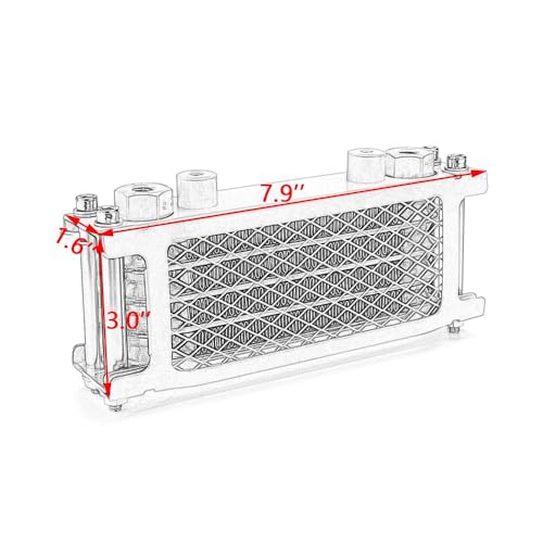 Motorcycle Oil Cooler Cooling Radiator Engine Kit Universal for CRF XR KLX 50 70 90 110 125 140cc SSR Taotao Coolster Kayo Apollo Dirt Pit Bike ATV Blue - color: Blue