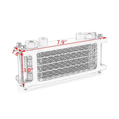 Motorcycle Oil Cooler Cooling Radiator Engine Kit Universal for CRF XR KLX 50 70 90 110 125 140cc SSR Taotao Coolster Kayo Apollo Dirt Pit Bike ATV Blue - color: Blue
