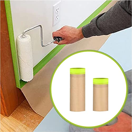 Tape and Drape, 12” x 200 feet Masking Paper for Painting, 4 Pack - size: 12",200ft