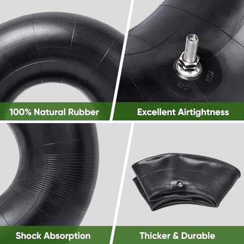 TICONN 20x8.00-8, 20x10.00-8 Inner Tube, 2 Pack Inner Tire Tube for Wheelbarrow Tires, Replacement Tube with TR-4 Straight Valve Stem for Wheelbarrows, Lawn Mowers, Garden Tractor, ATVs, Tractor - size: 20x8.00-8, 20x10.00-8 (TR-4)