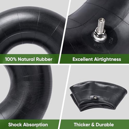TICONN 20x8.00-8, 20x10.00-8 Inner Tube, 2 Pack Inner Tire Tube for Wheelbarrow Tires, Replacement Tube with TR-4 Straight Valve Stem for Wheelbarrows, Lawn Mowers, Garden Tractor, ATVs, Tractor - size: 20x8.00-8, 20x10.00-8 (TR-4)
