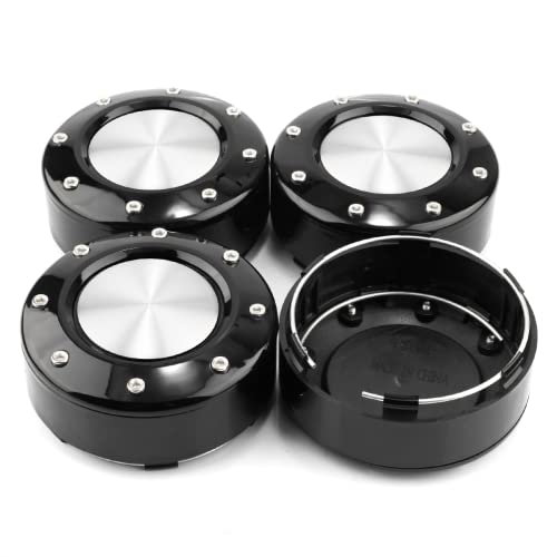 4PCS 102mm(4.02in)/95mm(3.74in) Car Wheel Center Caps Black for # 81232090F - color: Silver