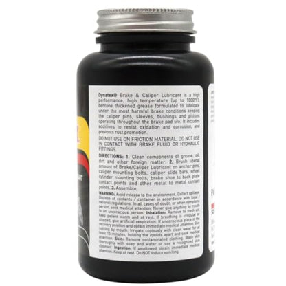 Dynatex 143493 High Performance Brake & Caliper Lubricant, 8oz Bottle - Superior Caliper Grease, High Temp Brake Grease/Lubricant, Prevents Rust/Corrosion, Extends Wear,
