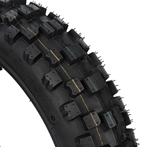 80/100-12 3.00-12 Rear Dirt Bike Tire and Inner Tube Set - size: 80/100-12
