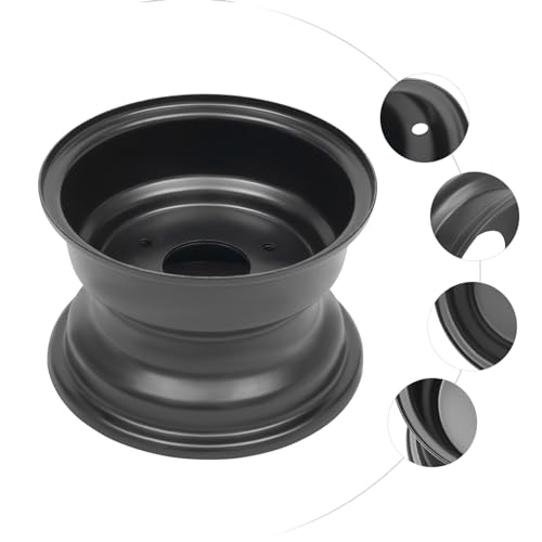 7'' Atv Wheel Rim 16x8-7 3-Hole Tire Wheel Rim for 125cc ATV Black (Diameter: 200mm/7.87in)