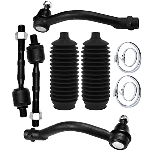 Front Inner Outer Tie Rod End w/Boot fit for Hyundai for Azera, for Sonata - color: Tie Rod+Boot, size: For Hyundai Sonata Azera