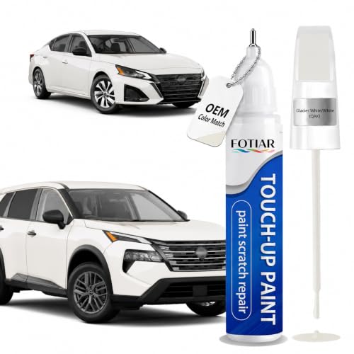 Touch Up Paint for Nissan Glacier White/White QAK Paint Code Scratch Repair - color: Glacier White/White (QAK)