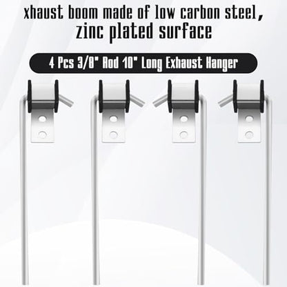 4 Pcs Heavy Duty Exhaust Hanger Rod