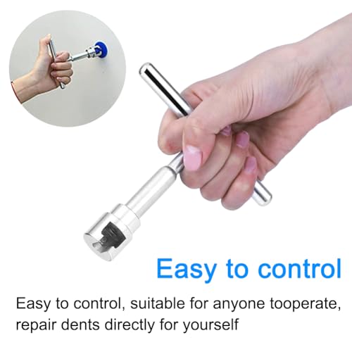 iayokocc Car Dent Puller Kit, Paintless Dent Repair Remover Tool with T Bar/Adhesive Strips Ergonomic Handle Pulling Small Dents Out of Car, Universal Auto Dents Repair Removal Kit