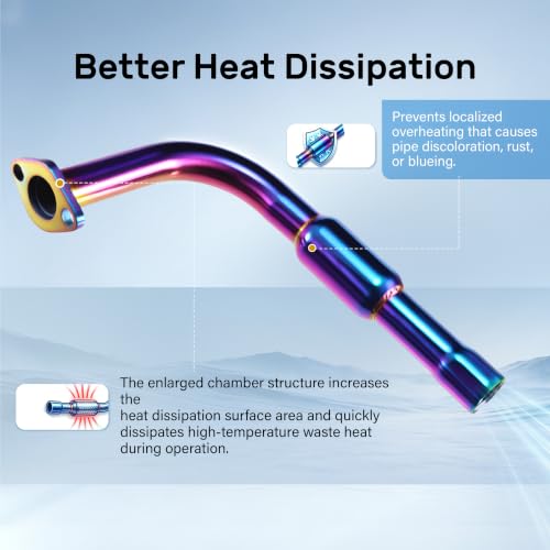 Colorful performance 212cc Mini Bike Exhaust Pipe With Female Thread - color: Colorful