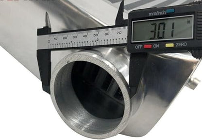 Universal 3" Inlet/Outlet Aluminum Intercooler 31x12x4Inch Large Front Mount 76mm Coresize 24"x11.5"x3.5"