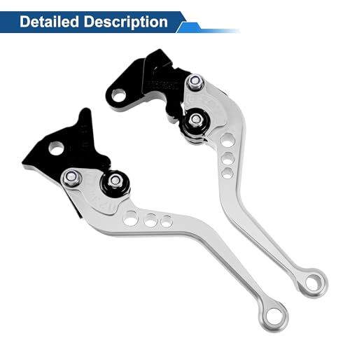 Short Brake Clutch Levers for Yamaha Raptor 660 2001-2004 1 Pair - color: Silver Tone