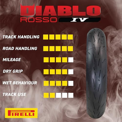Pirelli Diablo Rosso IV 110/70-17 54W Front Motorcycle Tire - size: 110/70 ZR 17 54W