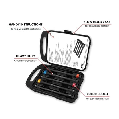 Performance Tool W32903 5-Piece Torque Limiting Extension Set - style: 5-Piece Torque Limiting Extension Set