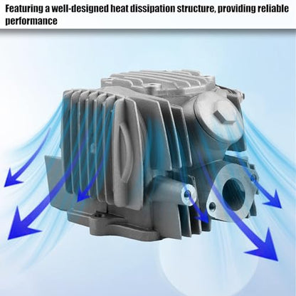 52.4mm Cylinder Head Assembly with Spark Plug and Gaskets for 4-Stroke 1P52FMH Horizontal Engine 110cc ATV Dirt Pit Bike Go Karts Quad 4 Wheeler Dune Buggys Motorcycle - color: Cylinder Head Assembly