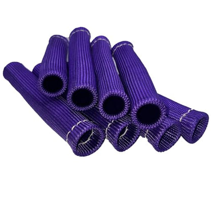 Spark Plug Wire Boots Protection 8 PCS Spark Plug Wire Heat Shield 6 Inches 2500° Heat Sleeve Cover Wrap for LS1 / LS2 Sbc BBC 350 454 (Purple) - color: Purple