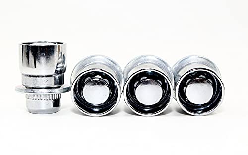 Set of 4 12x1.5 Veritek OE 1.47 Inch Mag Factory Style Replacement Chrome Lug Nut Wheel Locks with 2 Zinc Keys for Factory Wheels VPE-45700N2CH