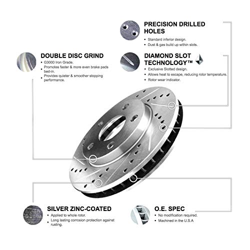 R1 Concepts Front and Rear Brake Kit Fits 2019-2022 Ram 1500 - size: Front and Rear