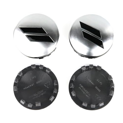 4pcs 63mm 2.5 inches Slash Wheel Center Cap Covers Fit for Dodge Charger Durango Dart 2015-2020 Jeep/Chrysler - color: Silver-Black