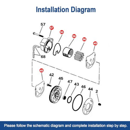 MARKGOO Water Pump Repair Kit 0984461 for OMC Cobra Stern Drive 2.3L-7.5L - color: 984461 fits V6 V8 2.3-7.5L